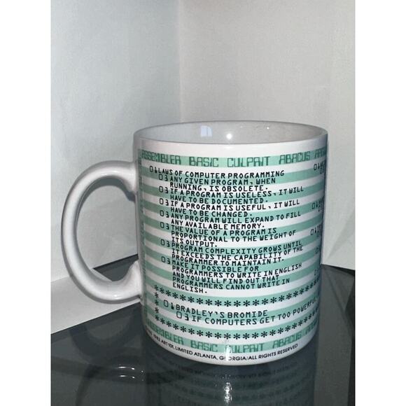 1980s Laws of Computer Programming Mug Kenneth Grooms Toscany Collection Japan - Picture 4 of 4